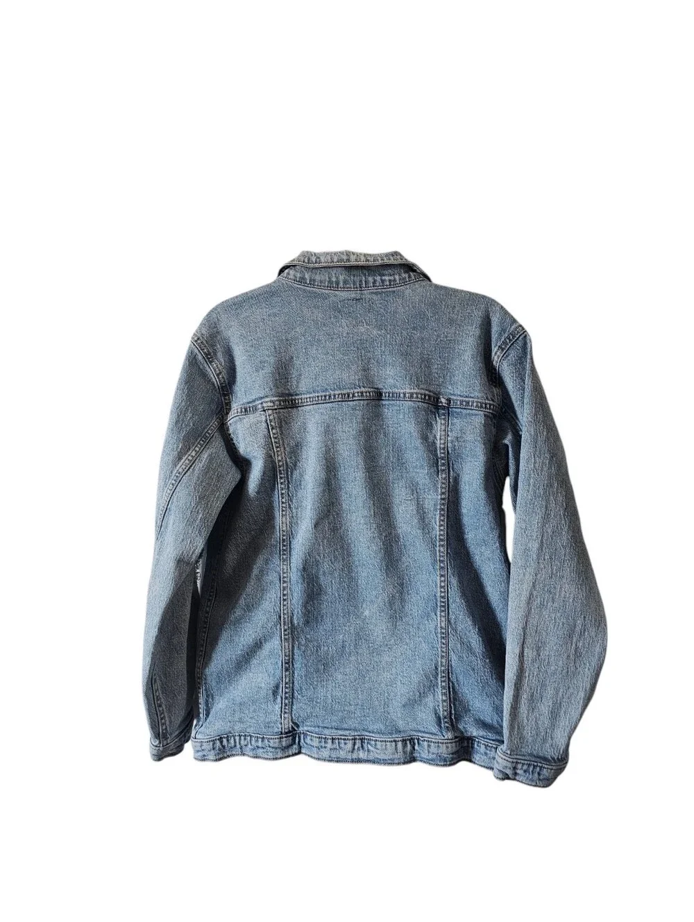Art Class Kids Distressed Denim Jacket Light Wash Blue Jean Coat Size XL 14/16